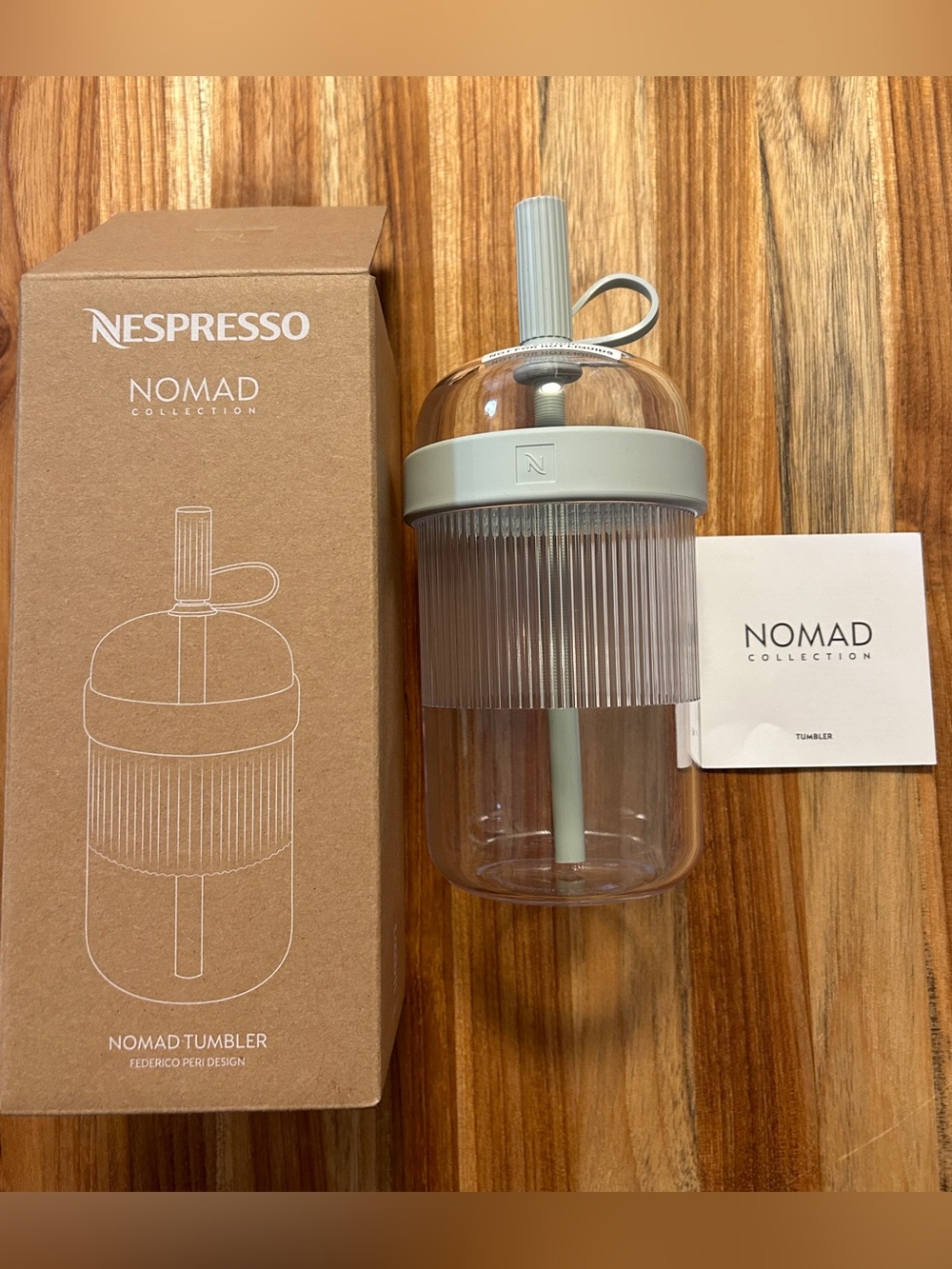 NESPRESSO NOMAD ICED COLD COFFEE TUMBLER/MUG/CUP 540ml GREEN/MINT